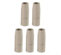 Lot de 5 buses sans soudure pour torche 15AK, MB15, MIG MAG - Revêtement de protection contre les éclaboussures, résistant à la chaleur, buse de gaz sans air pour soudage industriel