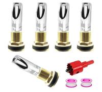Lot de 5 buveurs de tétons robustes en acier inoxydable pour cochons faciles à installer avec connecteurs en laiton