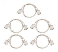 Lot de 5 câbles adaptateurs vidéo RS232 DB9 mâle 9 broches vers VGA mâle 15 broches, 1,4 m, gris clair