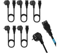 Lot De 5 Câbles Cordons D`Alimentation 1,80M Pour Appareils Prise Cee 7/7 Schuko Vers Iec 320 C13, Pour Pc, Moniteur, Tv, Écran D'Ordinateur, Vidéoprojecteur, Appareils Ménagers