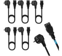 Lot De 5 Câbles Cordons D`Alimentation 5M Pour Appareils Prise Cee 7/7 Schuko Vers Iec 320 C13, Pour Pc, Moniteur, Tv, Écran D'Ordinateur, Vidéoprojecteur, Appareils Ménagers
