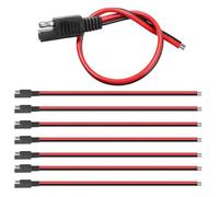 Lot de 5 câbles de connecteur SAE 12 V CC pour panneaux solaires, chargeurs de batterie et utilisation automobile, cuivre pur 14 AWG (30 cm)