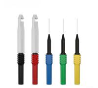 Lot de 5 câbles de multimètre isolés de sécurité avec sonde non destructive banane de 4 mm pour tests électriques CVC automobile