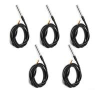Lot de 5 câbles de sonde étanches haute précision pour projets de bricolage Raspberry Pi, longueur 1 m, acier inoxydable, (3 mètres)