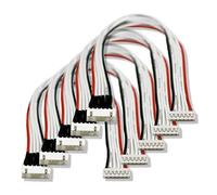 Lot de 5 câbles d'équilibrage de qualité supérieure JST-XH vers EH 5S 6 broches 20 cm - Câble adaptateur mâle vers femelle 24 AWG - Pour batterie Lipo 18,5 V - Par Mr. Modellbau®
