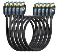 Lot de 5 câbles HDMI 2.1 8K de 1,8 m, câble HDMI haute vitesse pour moniteur de jeu PS5 TV-8K ARC et eARC 165/180/240 Hz, HDCP2.3, 3D/HDR10 pour barre de son, PS5, PS4, TV, Xbox, Roku, cinéma,