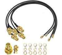 Lot de 5 câbles SMA vers IPX de 20,3 cm, prise RP-SMA vers UFL IPX, adaptateur coaxial RG178, câble coaxial Pigtail, câble d'extension d'antennes Wi-Fi de 20 cm, pour routeur sans fil, cartes réseau