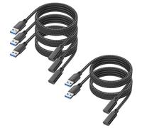 Lot de 5 câbles USB C femelle vers USB mâle, 3 m, 10 Gbit/s, USB 3.2 Gen 2 | Câble d'extension USBA vers USBC de 3 m, 60 W de charge, câble d'extension USB C vers USB pour ordinateur portable USB 2.0