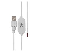 Lot de 5 câbles variateur tactile 2 A 5 V, fiche de 1,5 m vers contrôleur à 2 fils(White USB 5V 2A)