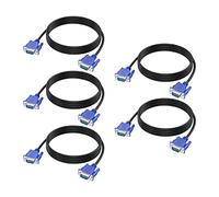 Lot de 5 câbles VGA mâle vers mâle HD 1080p (1,5 m, 1,8 m)