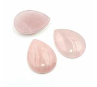 Lot de 5 cabochons en forme de goutte d'eau, 30 x 40 mm, pierre naturelle améthyste, pour bijoux, pendentifs, boucles d'oreilles, broches, accessoires