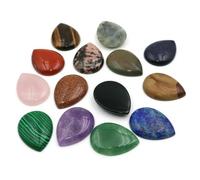 Lot de 5 cabochons en forme de goutte d'eau, 30 x 40 mm, pierre naturelle d'améthyste, pour bijoux, pendentifs, boucles d'oreilles, broches, accessoire