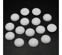 Lot de 5 cabochons en pierre naturelle 6 8 10 12 14 16 18 20 25 mm à dos plat pour bijoux, bague, collier, jade blanc, 25 mm