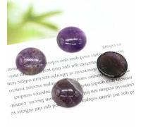 Lot de 5 cabochons en pierre naturelle ronde, perles de 6, 8, 10, 12, 14, 16, 18, 20, 25 mm, cabochon camée, bricolage, fabrication de bagues, colliers, bijoux, améthyste, 25 mm