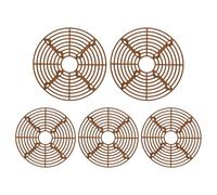 Lot de 5 cache-pots de fleurs ronds découpables en ABS pour chat et chien, grille de sécurité pour intérieur et extérieur - Taille L