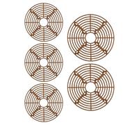 Lot de 5 cache-pots de fleurs ronds découpables en ABS pour chat et chien, grille de sécurité pour intérieur et extérieur - Taille L