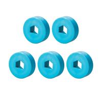 Lot de 5 cache-trous de charnière creux réutilisables pour montage d'armoire et de porte - Cache-trou rond réutilisable