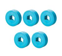 Lot de 5 cache-trous de charnière creux réutilisables pour montage d'armoire et de porte - Cache-trou rond réutilisable