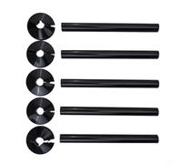 Lot de 5 cache-tuyaux de radiateur noirs 15 mm x 300 mm coupables (4 pièces | Lot de 5 couvercles de 300 mm de long, 15 mm ID, en silicone découpable, finition noire, cache les tuyaux disgracieux