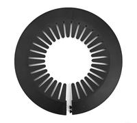 Lot de 5 cache-tuyaux décoratifs à bride murale, rosace noire, pour radiateur, chauffage, eau, gaz, bague de garniture murale réglable en plastique PP, convient pour décoration de maison et bureau de