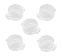Lot de 5 caches adhésifs pour pênes dormants - Protection de sécurité enfant pour porte en verre - Design transparent - Installation facile pour clavier