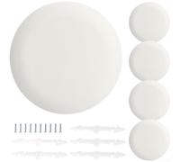 Lot de 5 caches de boîte de jonction de plafond blanc pour luminaires de 8,9 cm et 12,7 cm, plaque lumineuse encastrée à peindre avec vis, capuchon électrique résistant aux rayures