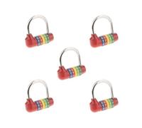 Lot de 5 cadenas à combinaison de sécurité à 5 chiffres pour valises Rouge Type 1
