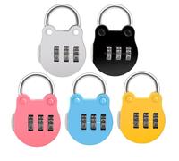 Lot de 5 cadenas à combinaison, mini cadenas de sécurité à combinaison à 3 chiffres en alliage de zinc, petit cadenas, cadenas de couleur, cadenas à combinaison pour valise (5 couleurs)