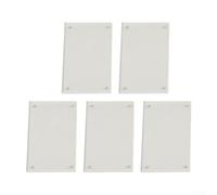 Lot de 5 cadres photo en acrylique transparent à angle droit 0 2 + 0 2 cm d'épaisseur pour afficher des photos, des certificats, des étiquettes de prix avec maintien sécurisé des photos (7,5 x 10,5 cm