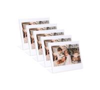 Lot de 5 cadres photo larges en acrylique transparent en forme de L pour Fujifilm Instax Wide EVO/400/300/210/200, pour les films Polaroid 600 et i-Type, pour photos de 10 x 8,9 cm