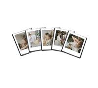 Lot de 5 cadres photo magnétiques carrés pour réfrigérateur, cadres photo magnétiques personnalisés pour Instax Square SQ40/SQ1/SQ60/SQ20/SQ10/SQ6/SP-3, pour photos de 7,1 x 8,6 cm (lot de 5, noir)