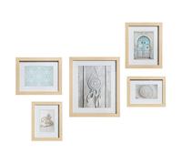 Lot de 5 Cadres Photos "Graphique" 33cm Naturel
