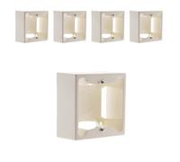 Lot de 5 cadres saillie 80 x 80 x 40 entraxe 60 mm - Blanc - Zenitech
