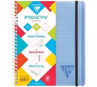 Clairefontaine 328776C Linicolor Fresh Proactiv'Book Cahier-Trieur à Spirale - A5+ 16x21 cm - 180 Pages Détachables Lignées Cadrées - Papier Blanc 90 g - Couverture Polypro - Couleur Aléatoire