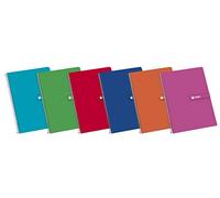 Lot de 5 cahiers à quartz A5 Enri - Couverture rigide - 80 feuilles - Assortiment aléatoire.