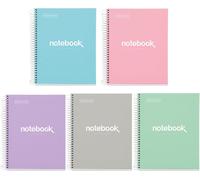 Lot De 5 Cahiers A5, Carnet Emotions, 80 Feuilles 90 G/M², Carnet Grille, Cahiers Avec Couverture Rigide Et Spirale, 2 Trous Pour Le Classement, Idéal Pour La Rentrée Ou Le Bureau