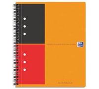 Lot de 5 Cahiers ACTIVEBOOK spirales, 160 pages perforées, 80g, lignée 6mm, Format 17 x 21 cm, Couverture polypro orange G