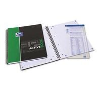 Lot de 5 Cahiers Etudiant ACTIVEBOOK spiralés, couverture polypro, 160 pages, seyès, Format 24 x 29,7 cm, avec appli SOS NOTES G