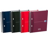 Lot De 5 Cahiers Europeanbook Essentials A5+ Petits Carreaux 200 Pages Reliure Spirale Couverture Carte Coloris Assortis