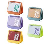 Lot de 5 calendriers sur pied 2026 - Calendrier mensuel créatif - Ornements de bureau pour l'école