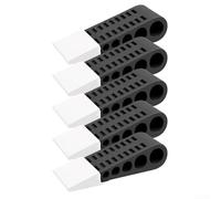 Lot de 5 cales de porte empilables en caoutchouc avec extérieur antidérapant pour une tenue sûre de la porte et une réduction du bruit dans les maisons, les lieux de travail et les écoles