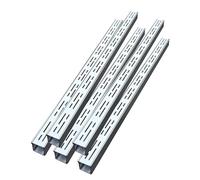 Lot de 5 canalisations linéaires à profil bas de 5,1 cm en acier inoxydable pour utilisation en extérieur, allée et applications commerciales