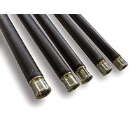 Lot de 5 cannes de ramonage noires | Complément ou rallonge de kits cheminées | Longueur 7 mètres | 5 * 1,40 m | Embout acier fileté M12*1,75mm | Kibros 5KIT5CN14b