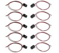 Lot de 5 capteurs de passage photoélectriques IR - 3 mm - 5 mm - LED NPN - Sortie 25 cm - Pour contrôle d'automatisation industrielle (5 mm - 80 cm)