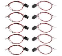Lot de 5 capteurs de passage photoélectriques IR - 3 mm - 5 mm - LED NPN - Sortie 25 cm - Pour contrôle d'automatisation industrielle (3 mm - 80 cm)