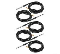 Lot de 5 capteurs de température avec sonde étanche haute précision pour projets de bricolage Raspberry Pi de -55 °C à +125 °C Boîtier en acier inoxydable Convient pour systèmes 3,0 V-5,5 V