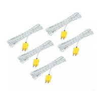Lot de 5 capteurs de température de type K avec câble en fibre de verre de 2 m pour thermomètre Tm902c Tes1310 Tm6801 Lecture précise de moins cinquante à quatre cents degrés pour outil fiable Celsius