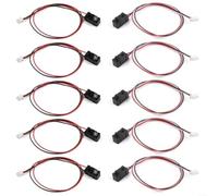 Lot de 5 capteurs photoélectriques infrarouges - 5 mm - Interrupteur photoélectrique CC 3-5 V NPN ouvert - Pour compteur robot Arduino - Automation industrielle - Noir (30 cm)