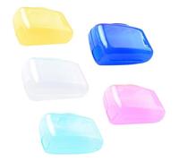 Lot de 5 capuchons de brosse à dents - Étui de protection anti-poussière pour tête de brosse à dents | Support de tête de brosse à dents électrique pour l'école, l'église, le camping, les voyages