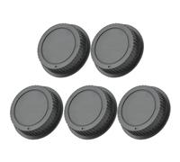 Lot de 5 capuchons d'objectif arrière noirs portables en plastique, compatibles avec les objectifs d'appareils photo Canon